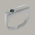 thumbnail image 2 of LBG British Made 10k White Gold London Blue Topaz ring Mens Band Ring - 33 size options - Size 11.75, 2 of 6