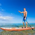 thumbnail image 2 of Outsunny Inflatable Paddle Board, Stand Up Paddle Board Adjustable Aluminum Paddle Non-Slip Deck Spray-painted Sea Turtles Board, with ISUP Accessories & Carry Bag, 10'5'' x 30" x 6", Orange and Grey, 2 of 9
