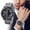 B, variant on Hearth & Gear Men's Fashion Watch With Precise Timing Men's Leisure Business Hand Precise Timing Watch F91w Electronic Watch Undone for Men A168wa Vibrating Alarm Bracelet Womens Dive Watch Watch with