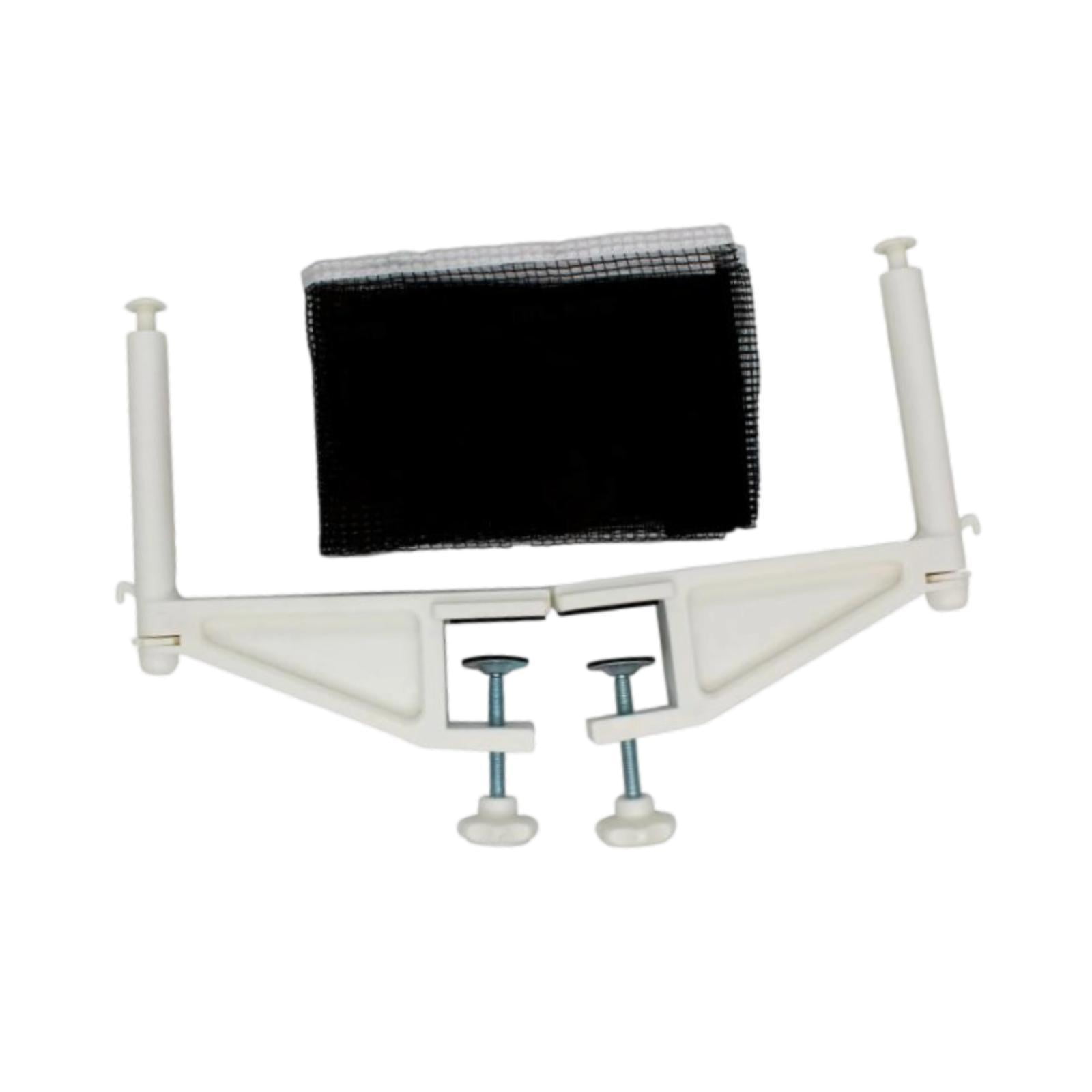 QccHieUs Table Tennis Net Post Set Ping Pong Clamp Net Quick Setup Professional Equipment White