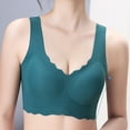 thumbnail image 5 of Penkiiy Women Bras Women's Bra Soild Wire Free Underwear One-Piece Bra Everyday Underwear Army Green Bras, 5 of 8