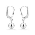 thumbnail image 6 of LeCalla 925 Sterling Silver Jewelry Light-Weight Hypoallergenic Ball Drop Leverback Dangle Earrings for Women 5MM, 6 of 9