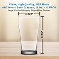 thumbnail image 5 of 10 ARC Nonic Beer Glasses Set, 19 oz. - Clear, Pub, USA made - Black, 5 of 5
