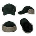 thumbnail image 6 of Comhats Winter Wool Baseball Cap Earflap Hat Faux Fur Ear Flap Hat for Men Fitted Hat Hunting Green Large Unisex, 6 of 7