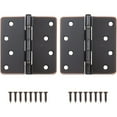 thumbnail image 3 of Stone Harbor Hardware 4" Door Hinges, 1/4" Radius Corner, Vintage Bronze, 2-Pack, 3 of 4