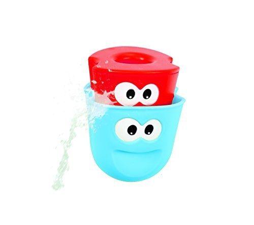 and Spinning Suction Cup Gears Automated Spout Three Stackable Cups Yookidoo Baby Bath Toy Spin N Sort Spout Pro