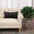 thumbnail image 5 of Parkland Collection Zella 12x24" Quilted Fabric Throw Pillow in Black/Gold, 5 of 5