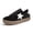 Black, variant on Womens Fashion Star Sneakers Wide Toe Lace Up Casual Shoes,Leopard