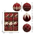 thumbnail image 3 of 12PC Christmas Decorations, Elegant Indoor Hanging Spheres Decorative, Festive Holiday Hanging Ornament, For Home Party and Seasonal Celebration,Red, 3 of 5