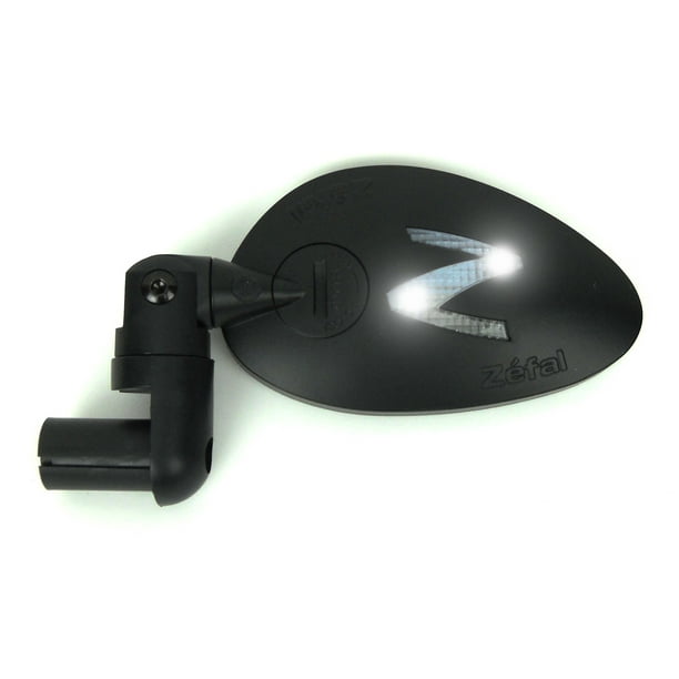Zefal Bike Mirror with LED Bike Light (Universal Handlebar Fit, Battery