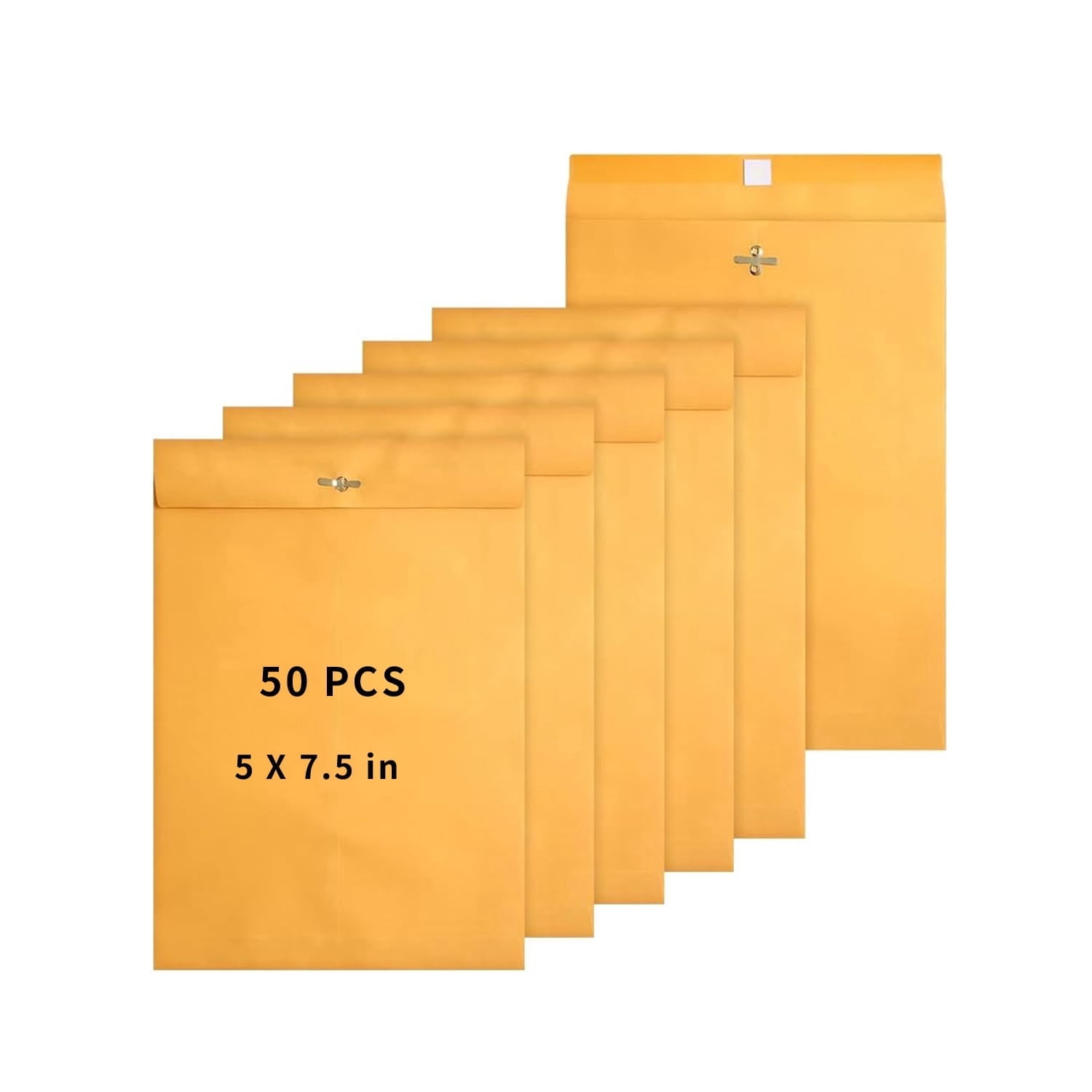 50 Pcs 5 x 7.5 Manilla Envelopes Clasp Kraft Catalog with Closure for Storing Mailing 28 lb Kraft Envelope Paper for Office Document School Business Home