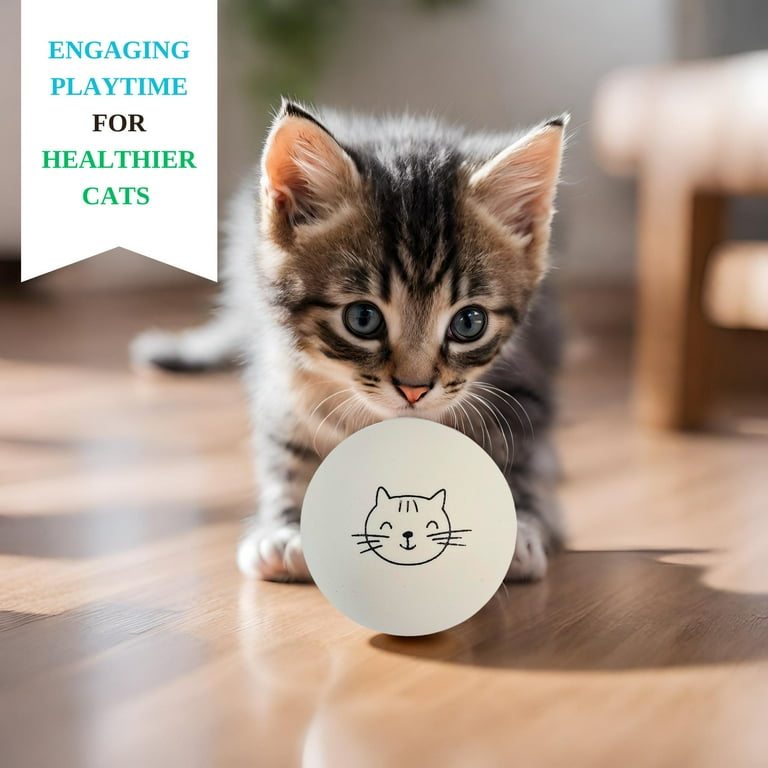 Cloverjoyed Cat Ball Toys 6 Pack Ping Pong Balls for Cats Gift Ideas for Dog and Cat Lovers Cat Ball Pits