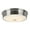 Satin Nickel, variant on Aspen Creative 63005S-3 LED Small Flush Mount Ceiling Light Fixture, Contemporary Design in Black Finish, Frosted Glass Diffuser, 12" Diameter