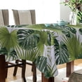 thumbnail image 3 of Tropical Palm Leaves Rectangle Tablecloth, Dust Proof Anti Wrinkle Wipeable Table Cloth Tabletop for of Dinner Kitchen Wedding Holiday Party 60"x108" Home Decor, 3 of 7