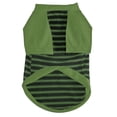 thumbnail image 3 of Deago Dog Striped T-Shirt with Leash Ring Warm Breathable Winter Pet Apparel Colorful Soft Puppy Sweatshirt Clothes for Small to Medium Dogs Puppy (Green, M), 3 of 8