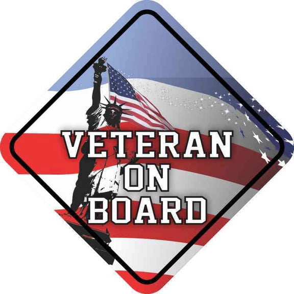 5in x 5in Veteran On Board Sticker
