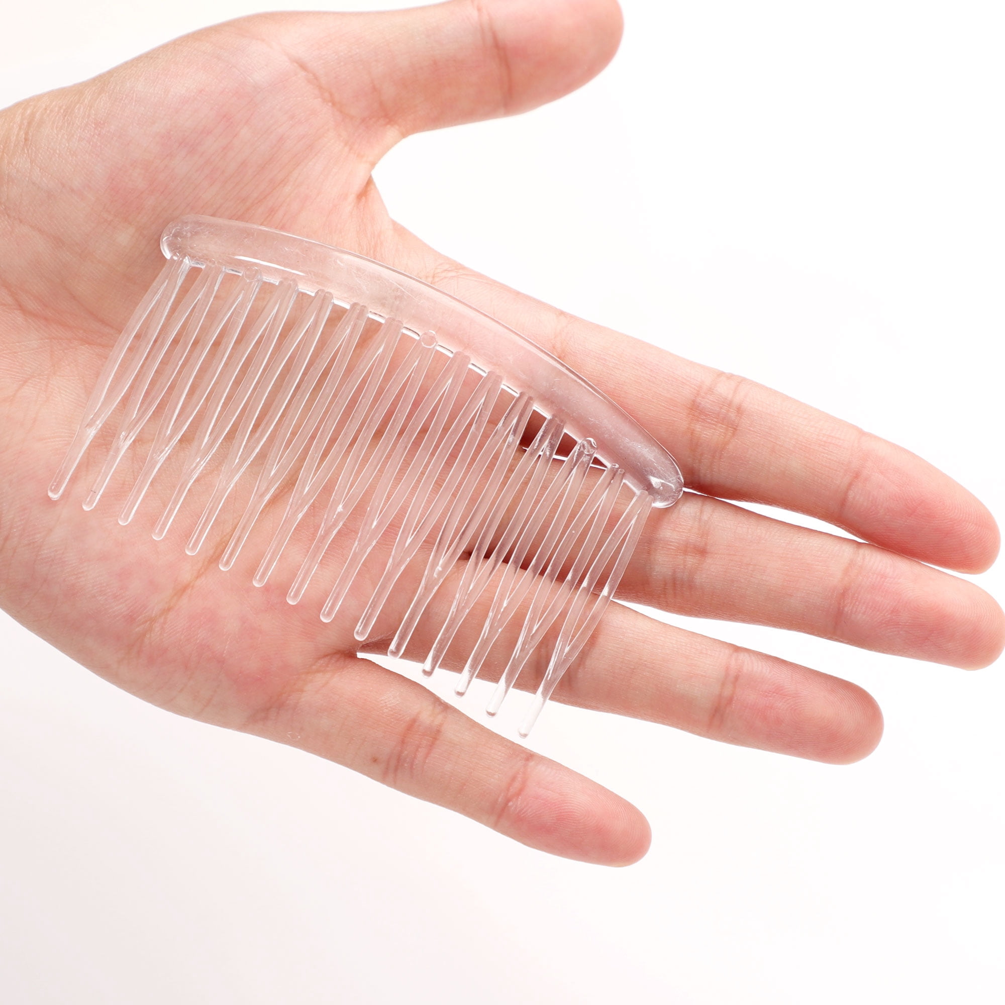 Unique Bargains 8 PCS Clear Plastic Hair Comb Clips Hair DIY Accessories for Women