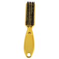 thumbnail image 2 of Fade Brush Peine Tijeras Cepillo de Limpieza Peluquería Skin Fade Vintage Oil Head Shape Tallado Cepillo de Limpieza Gold 4PC, 2 of 5