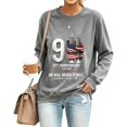 thumbnail image 3 of Yungyresw Sweatshirt for Women 911 Memorial American Flag Raglan Long Sleeve Casual T-Shirt Vintage 25th Anniversary Twin Towers Graphic, 3 of 4