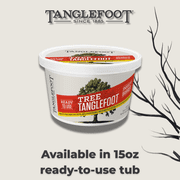 Tree Tanglefoot Insect Barrier 15oz Tub – Non-Toxic Sticky Coating Protects Trees from Crawling Insects - Weather Resistant Bug Glue for Trees