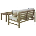 thumbnail image 3 of 2 Piece Outdoor Loveseat and Table with Fabric Cushions Brown - Saltoro Sherpi, 3 of 5