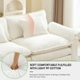 thumbnail image 4 of IPKIG Sectional Sofa Comfy Cloud Couch for Living Room with Pillows, Modern Chenille Sofa Sleeper Deep Couches with Ottoman (Cream White, 6-Seat), 4 of 10