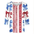 thumbnail image 5 of Gamivast Clearance Clothes Under $5.00 Women Fourth of July Shirts For Women 3/4 Sleeve Summer Tops Flag Print T Shirt 4th of July Shirts 2025 Casual Tops Red S Of The Day Online Only, 5 of 5