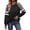 Black, variant on Women Color Block Sweatshirt Leopard Print Raglan Long Sleeve Crewneck Pullover Loose Fit Casual Fall Winter Daily Top