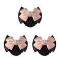 thumbnail image 4 of Decodeary Professional Hair Plate Mesh Pocket Practical Snood Net Elegant And Professional Two Bows- light pink 3Set, 4 of 6