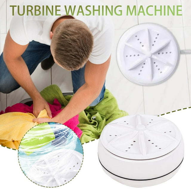 Jusqu'à 65% de Réduction sur Machine à Laver Turbo Portable Mini Machine à Laver Rotative de Voyage