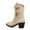 Beige, variant on Dress Women Boots Beige Wide Width Mid-Calf Kitten Heel Western Square Toe Boots Women Shoes 37