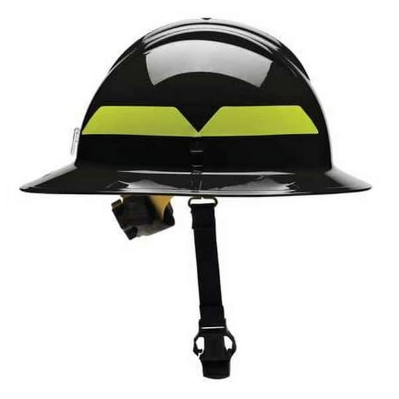 Bullard Fire Helmet,Black,Thermoplastic FHBKR