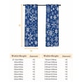 thumbnail image 6 of Fsddascl Blue Christmas Blackout Curtains for Bedroom/Living Room, Thermal Insulated Kitchen Curtains, Snowflakes Xmas Winter Vintage New Year Grommet Darkening Window Treatment Drapes 52"x72"x2, 6 of 6