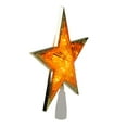 thumbnail image 2 of 10" Lighted Amber and Gold Crystal Star Christmas Tree Topper - Clear Lights, 2 of 4