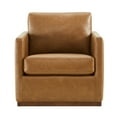 thumbnail image 6 of CHITA Swivel Accent Chairs for Living Room, Comfortable Arm Chairs for Bedroom,Faux Leather in Saddle Brown, 6 of 7