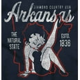 thumbnail image 2 of Betty Boop Arkansas State Map Outline Women Plus Size Zipper Hoodie Brisco Brands 2X, 2 of 5