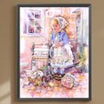 thumbnail image 1 of Cuadros Decorativos 5D bricolaje taladro redondo completo diamante pintura niña Kit arte decoración del hogar (E2393) Wdftyju embutido en tela, 1 of 9