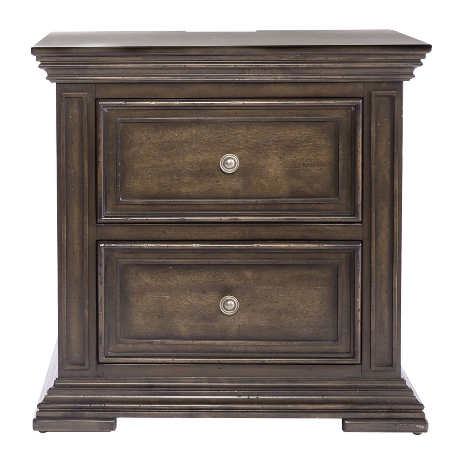 Big Valley Light Brown 2 Drawer Night Stand w/ Charging Station