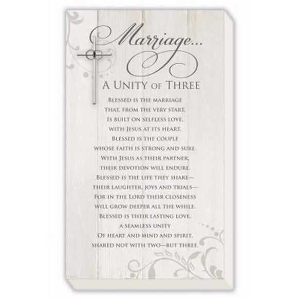 Cadeau - DBA Abbey Cadeau 152479 Plaque Mariage - 10 x 17 x 1.75 Po.