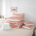 thumbnail image 6 of Erosebridal Pink Gold Leopard 7-Piece Bedding Comforter Set,Cheetah Animal Print King Bedding Sets For Girls Kids,Reversible, 6 of 7