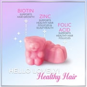 Hair Vitamin Gummy - Advanced Hair, Skin, Nails Supplement - Complete Beauty Complex with 5000mcg Biotin - Supports Thicker, Stronger, Fuller Hair for Women & Men - Berry Flavor - 120 Gummies