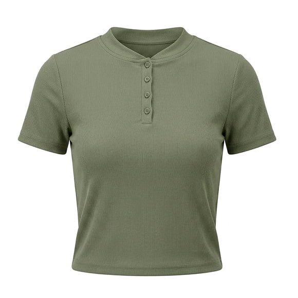 Playera Quarry para Dama, Aletilla Olivo Talla G