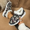 thumbnail image 3 of Chenyee Womens Loafers Fashion Christmas Print Slip On Sneakers Warm Fleece Lined Walking Shoes, 3 of 8