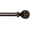 Bronze Gold, variant on eTeckram 5/8" Single Curtain Rod with Balle Finials,Pewter,28‘’-48‘’