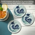 thumbnail image 2 of Thirstystone Mermaid 4-Pack Round Absorbent Stone Coasters, 2 of 7
