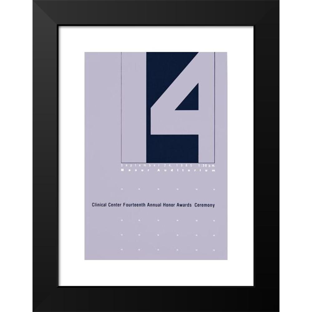 National Institutes of Health 18x24 Black Modern Framed Museum Art Print Titled - Clinical Center Fourteenth Annual Honor Awards Ceremony (1985)