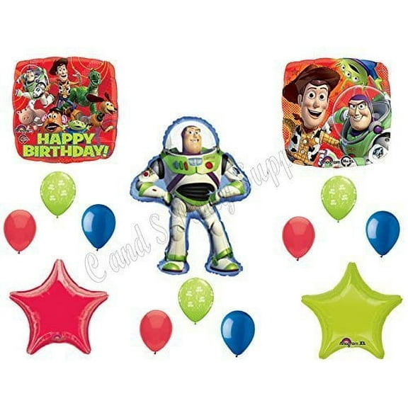 TOY STORY BUZZ Lightyear Birthday party Balloons Decoration Supplies Woody 14 pc by Anagram