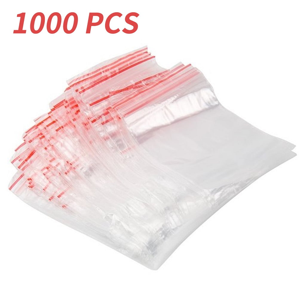 Lot 100 Slider Reclosable Ziplock Plastic Bags 3x3 Food Storage 
