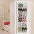 thumbnail image 2 of Tnobhg Shoe Storage Bag Behind Door Hanging Large Capacity 24 Transparent Pockets Great Load Bearing Shoe Organizer Home Dorm Sundries Holder with 3 Hooks, 2 of 7