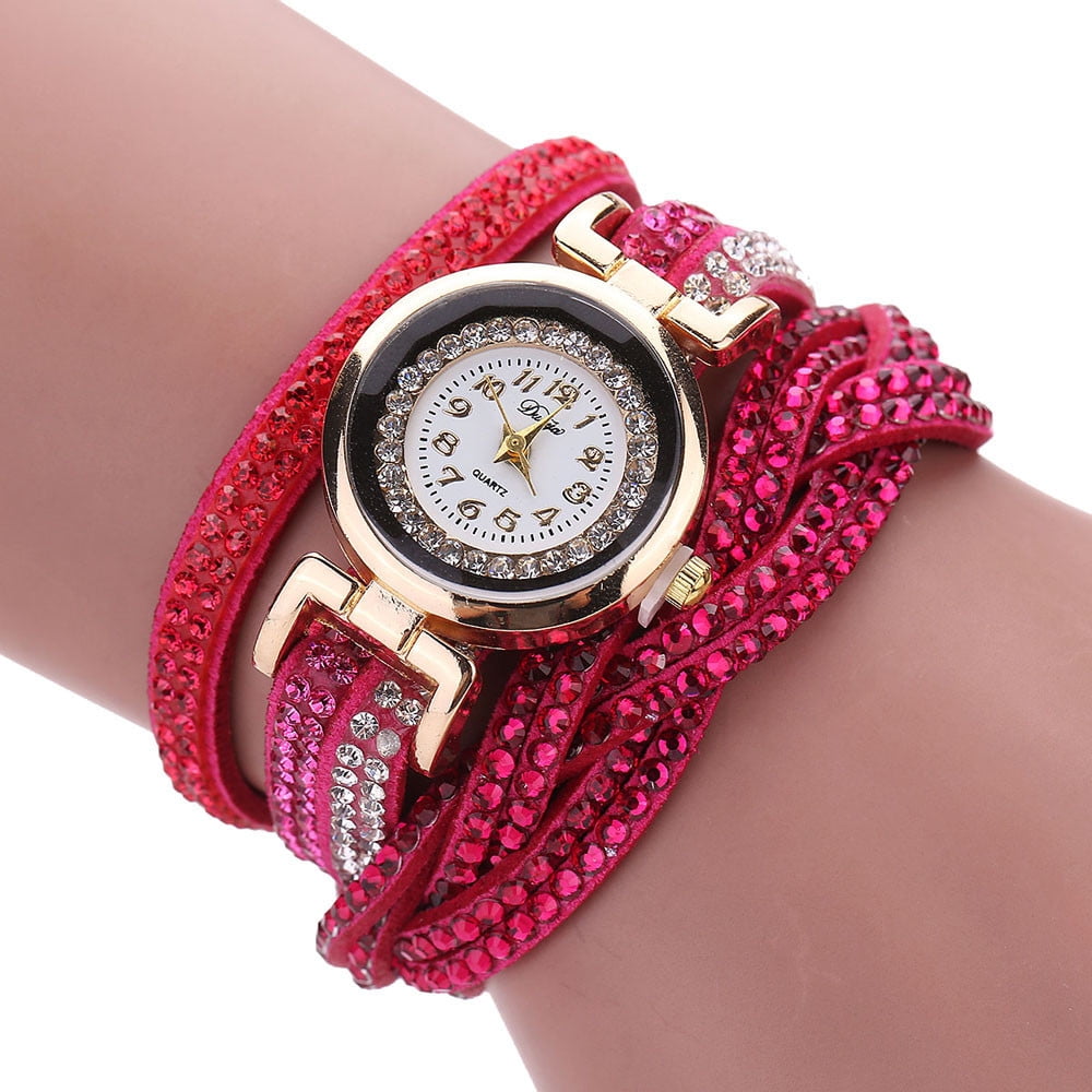 MIARHBWomen Luxury Crystal Women Gold Bracelet Quartz Wristwatch Rhinestone Watches ( watch for women )